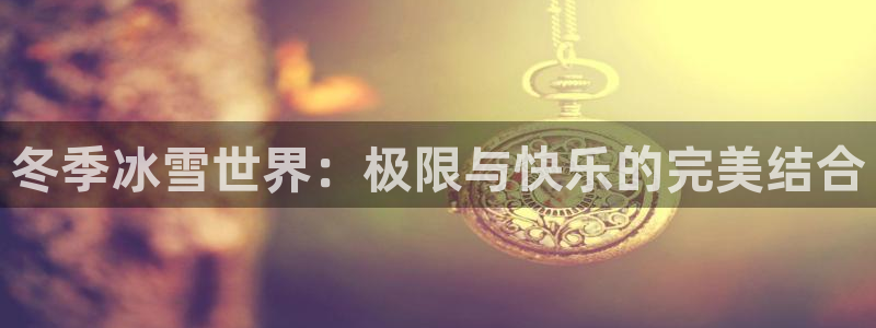 冬季冰雪世界：极限与快乐的完美结合